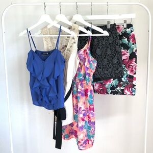 Forever 21 Bundle | Floral Spring Summer Tops Dress 5 Piece Mixed Box Size Small